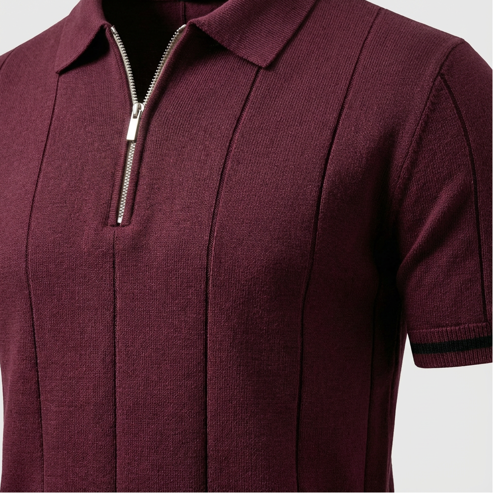 Torino Quarter-Zip Polo by Enzo Cavalli