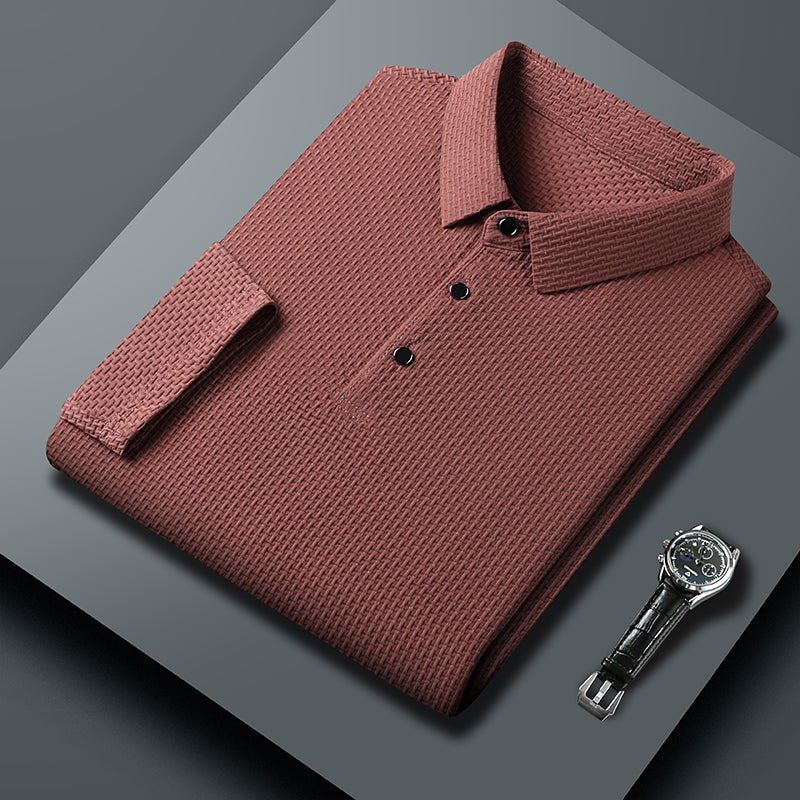 Soffice Long Sleeve Polo – No-Logo Wrinkle-Free Fabric - Image 22