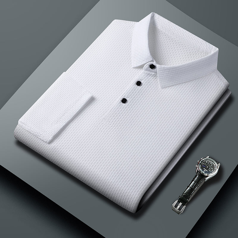 Soffice Long Sleeve Polo – No-Logo Wrinkle-Free Fabric - Image 6