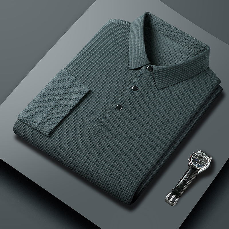 Soffice Long Sleeve Polo – No-Logo Wrinkle-Free Fabric - Image 20