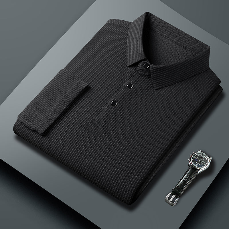 Soffice Long Sleeve Polo – No-Logo Wrinkle-Free Fabric - Image 17