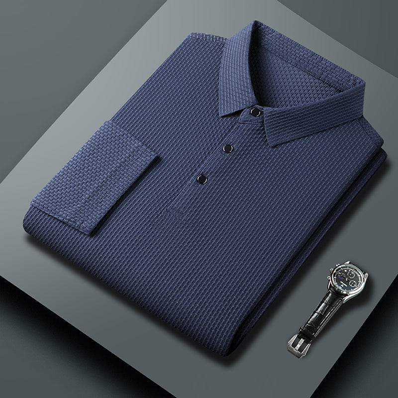 Soffice Long Sleeve Polo – No-Logo Wrinkle-Free Fabric - Image 14