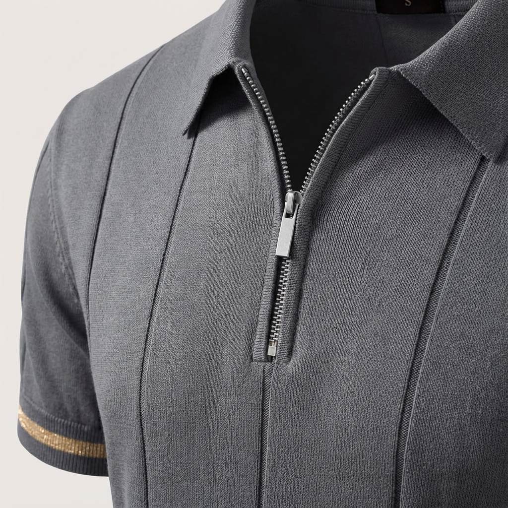 Torino Quarter-Zip Polo by Enzo Cavalli - Image 37