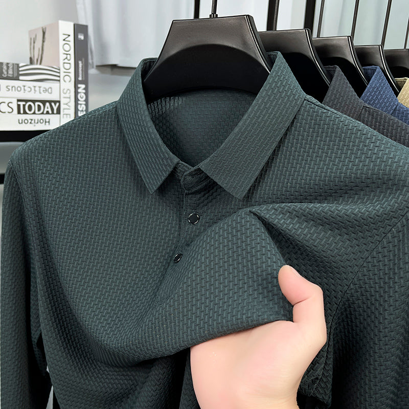 Soffice Long Sleeve Polo – No-Logo Wrinkle-Free Fabric - Image 18