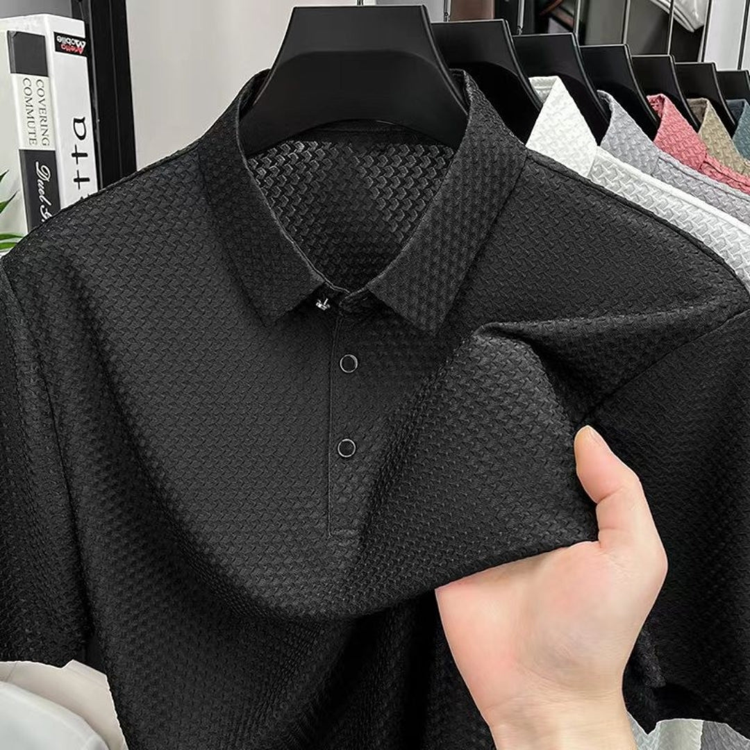 Rialto Polo – Raised Interlace Texture, Wrinkle-Free Fabric - Image 5