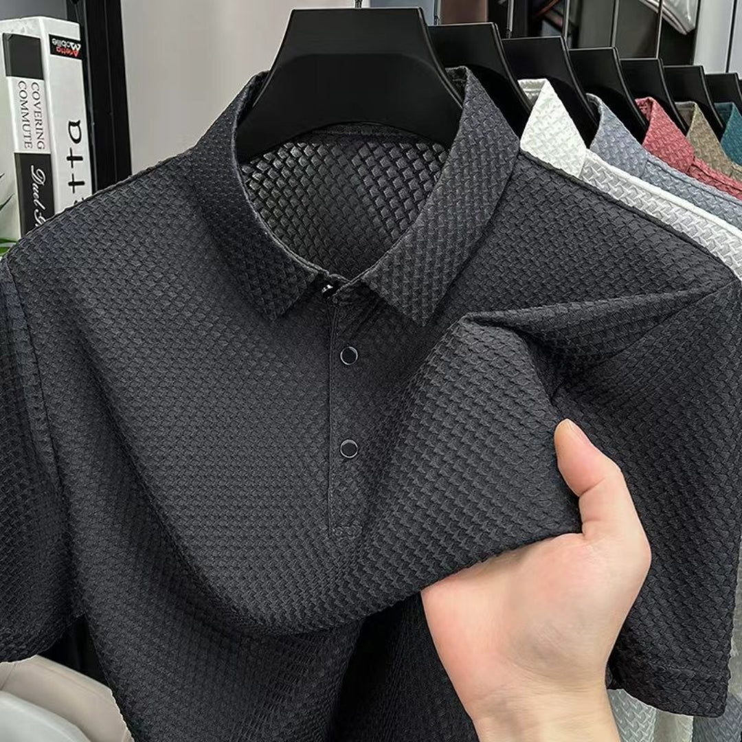 Rialto Polo – Raised Interlace Texture, Wrinkle-Free Fabric - Image 8