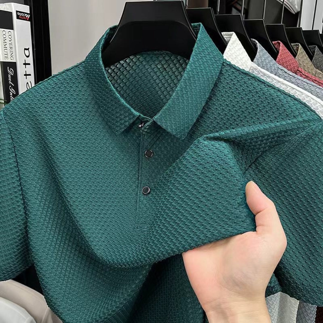 Rialto Polo – Raised Interlace Texture, Wrinkle-Free Fabric - Image 4