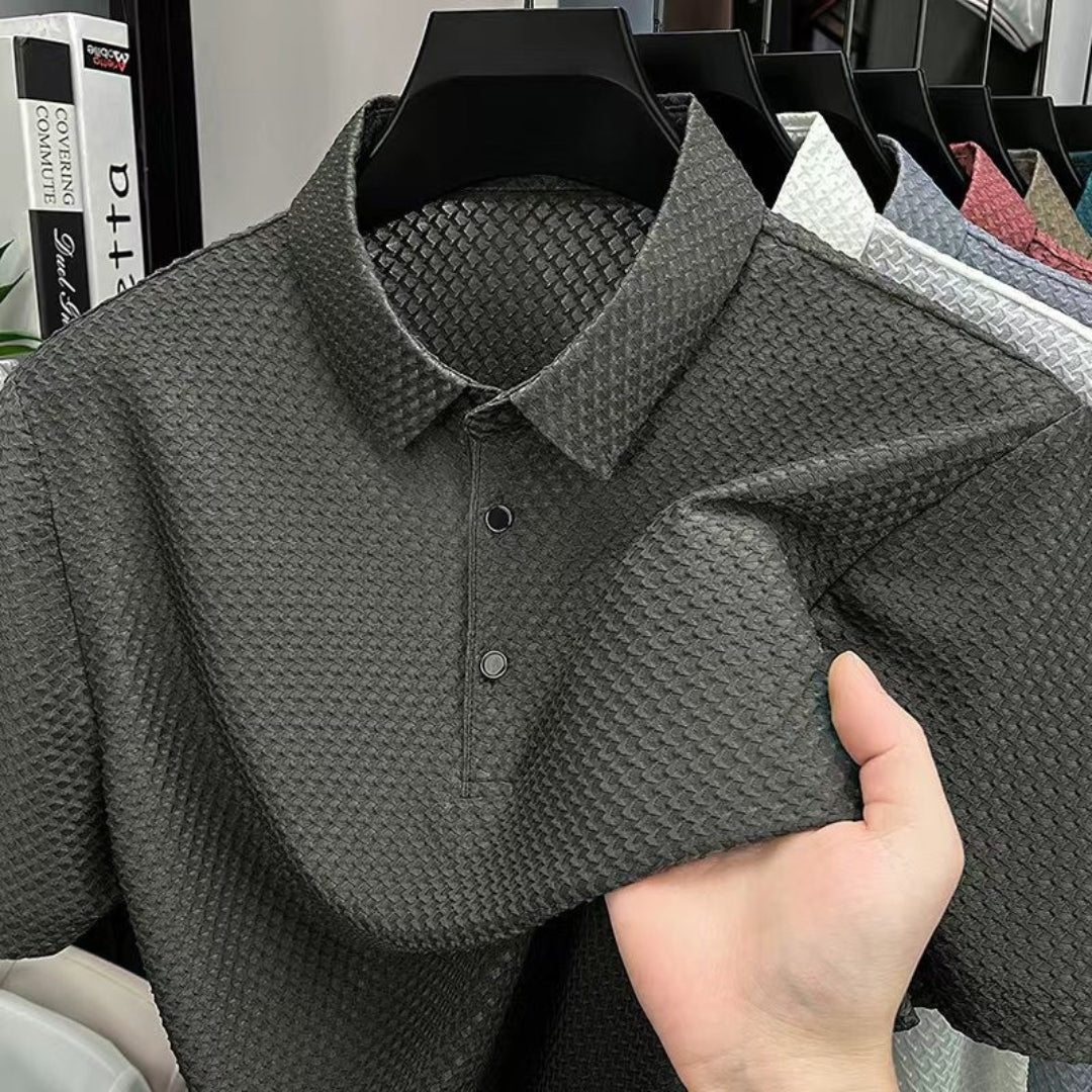 Rialto Polo – Raised Interlace Texture, Wrinkle-Free Fabric - Image 2