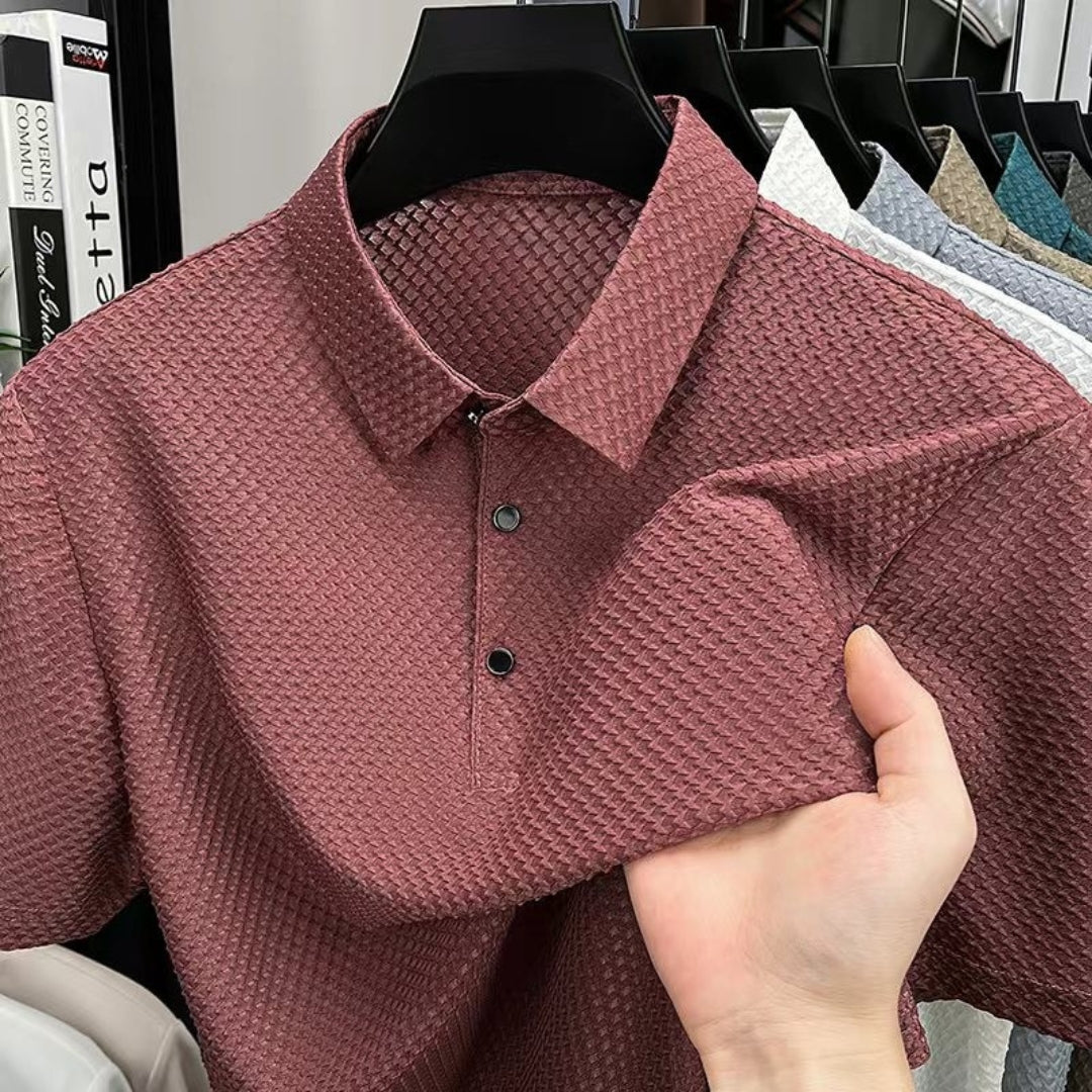 Rialto Polo – Raised Interlace Texture, Wrinkle-Free Fabric - Image 7
