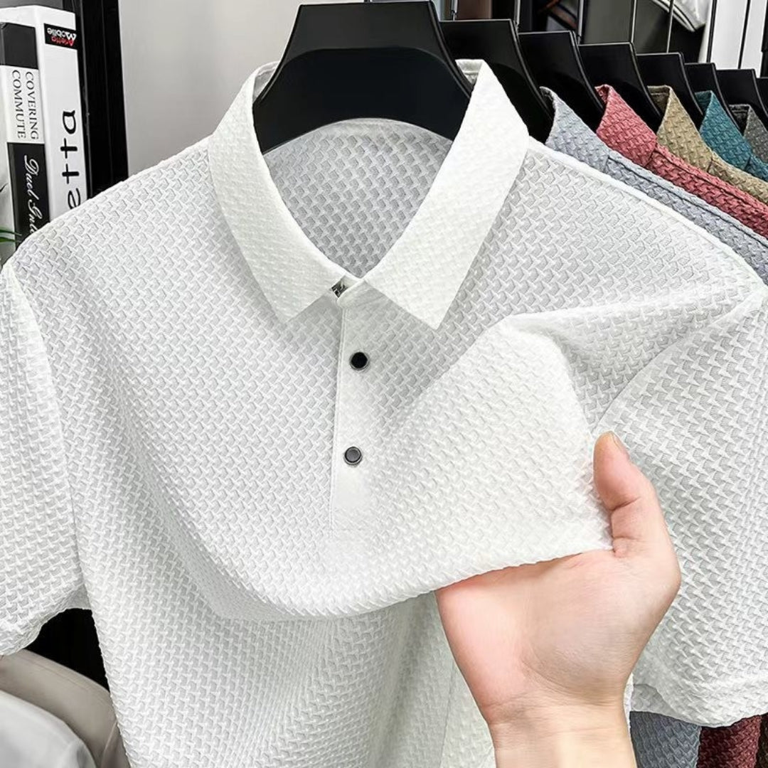 Rialto Polo – Raised Interlace Texture, Wrinkle-Free Fabric - Image 6